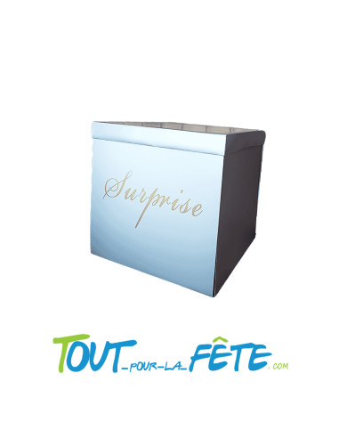 Boîte surprise argent et or pour ballons