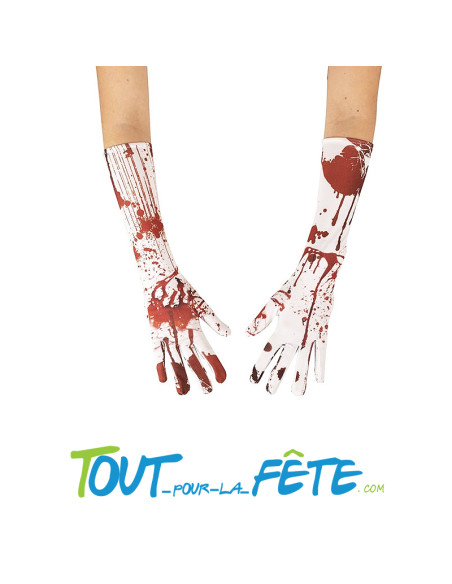 Gants longs avec tache de sang 37 cm