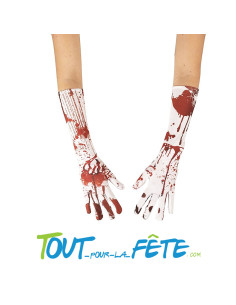 Gants longs avec tache de sang 37 cm