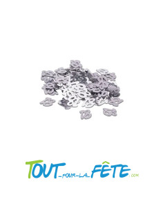 Confettis de table âge papier argent 1cm 17g 2