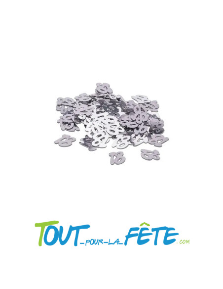 Confettis de table âge papier argent 1cm 17g