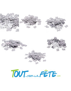 Confettis de table âge papier argent 1cm 17g