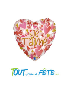 Ballon aluminium coeur "Je t'aime"