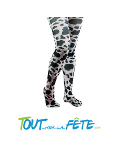 Collants avec motif vache noir et blanc 2