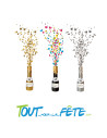 Bouteille lance confettis pailletée - 16 cm