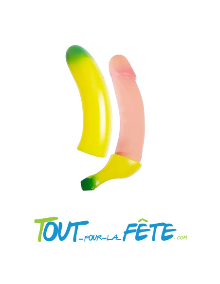 Faux penis banane 18 cm