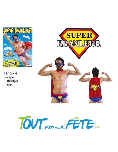 Kit super branleur ( contient un masque - cape - slip )