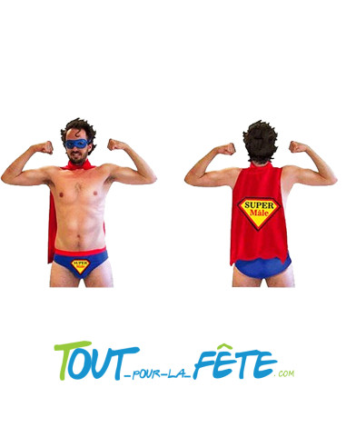 Kit super mâle ( contient un masque - cape - slip )