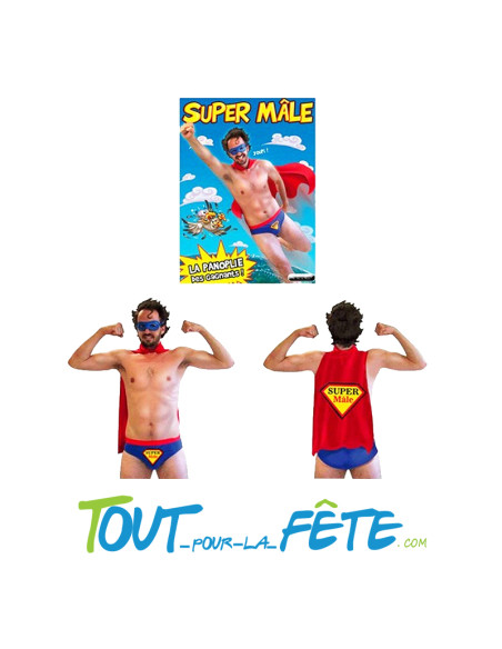 Kit super mâle ( contient un masque - cape - slip )