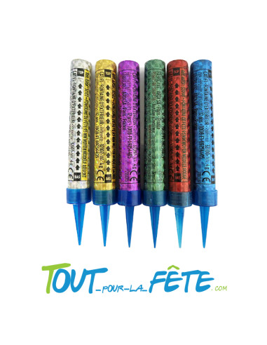 Lot de 6 fontaines à gâteaux ou fontaines scintillantes 9.5cm