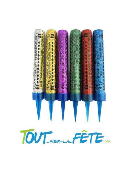 Lot de 6 fontaines à gâteaux ou fontaines scintillantes 9.5cm