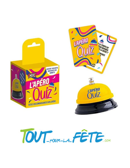 Jeu l'apéro quizz ( 100 cartes questions et une sonette )