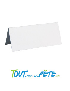 10 Marque place rectangle blanc 3 x 7 cm