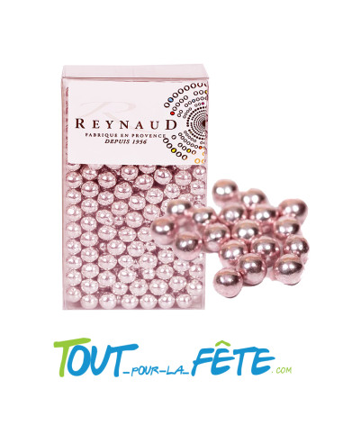 Sachet de 500g de perles de sucre rose gold