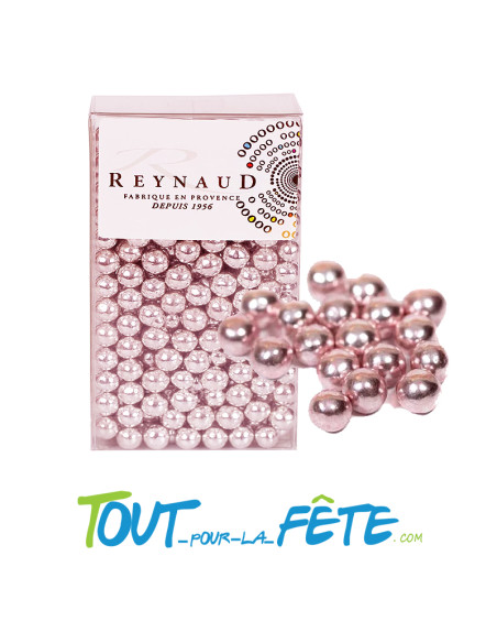 Sachet de 500g de perles de sucre rose gold