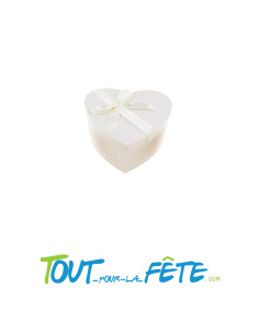 Urne Cœur crème  32cmx 30cmx 16.5cm 2