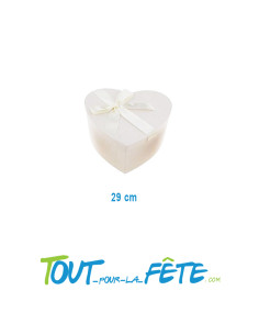 Urne Cœur crème  29x25x14cm
