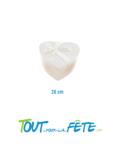 Urne Cœur crème 26x24x13cm