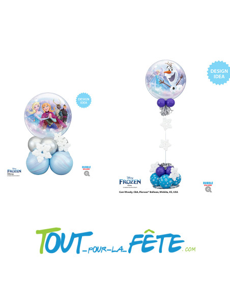 Ballon bubble Reine des neige 56 cm