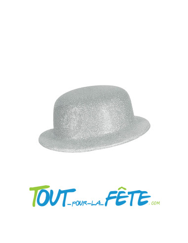 Chapeau melon en PVC à paillettes différent coloris