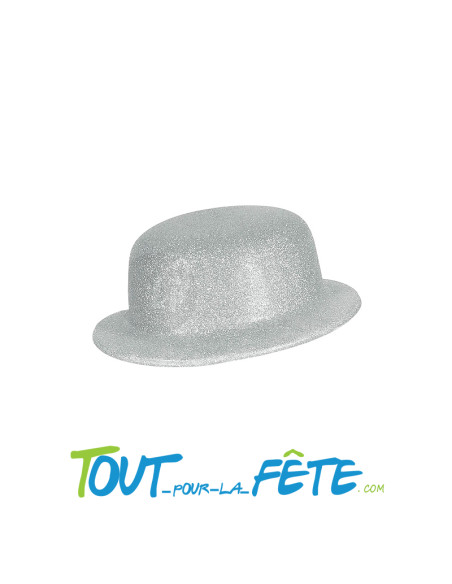 Chapeau melon en PVC à paillettes différent coloris