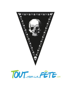 Guirlande 10 fanion triangle crane pirate 5m