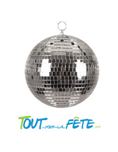 Boule disco à facette 30cm argent