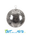 Boule disco à facette 30cm argent