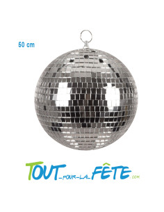 Boule disco 50cm argent
