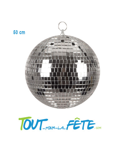 Boule disco 50cm argent