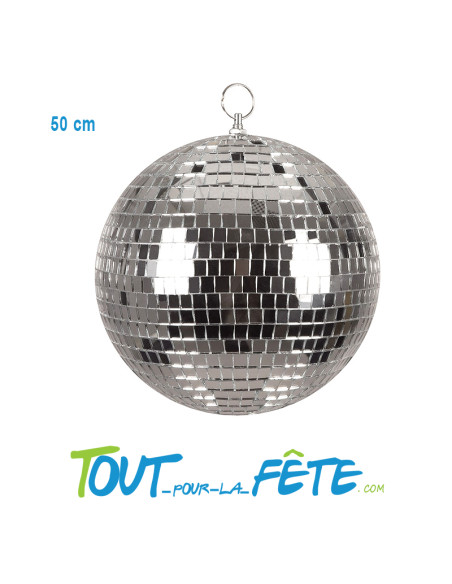 Boule disco 50cm argent