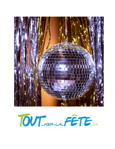 Boule disco 50cm argent 2