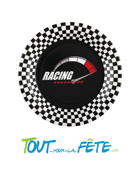 10 assiettes carton racing