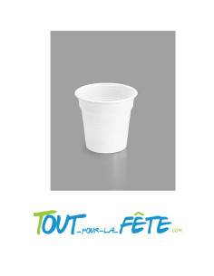 Lot de 50 gobelets café en plastique blanc 80ml 2