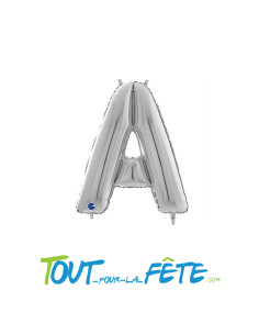 Ballon lettre aluminium 102 cm ARGENT Air / Hélium 2