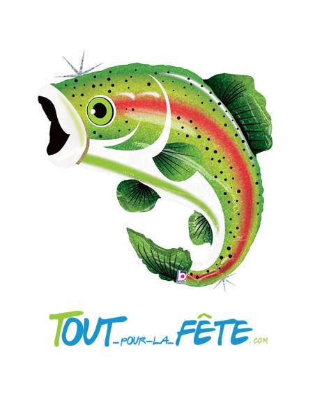 Ballon aluminium Poisson Truite 74cm