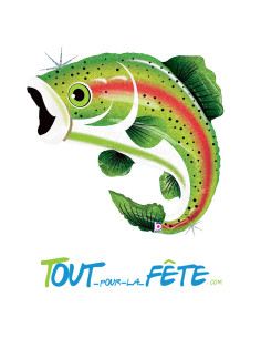 Ballon aluminium Poisson Truite 74cm