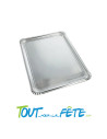 Plateau argent  en carton 29x20 cm