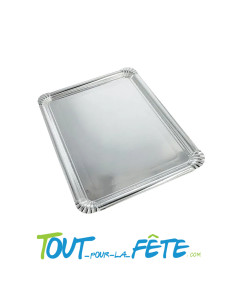 Plateau argent  en carton 29x20 cm 2
