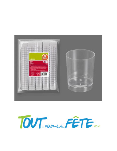 Lot de 100 shooters / verrines 33ml transparents