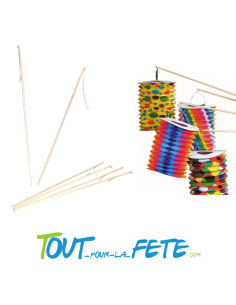 Lot de 12 portes lampions en bambou 50cm 2