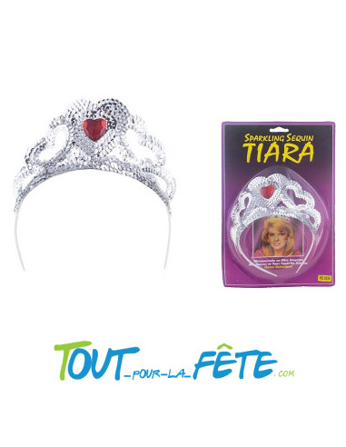 Serre-tête Diadème à Paillettes Argenté