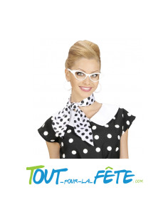 Foulard a pois blanc et noir