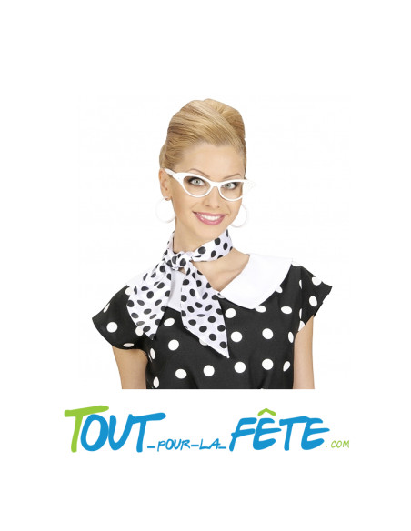 Foulard a pois blanc et noir