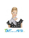 Foulard a pois blanc et noir