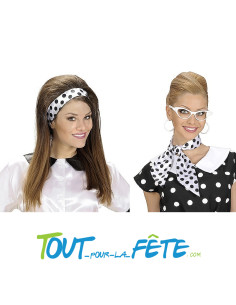 Foulard a pois blanc et noir 2