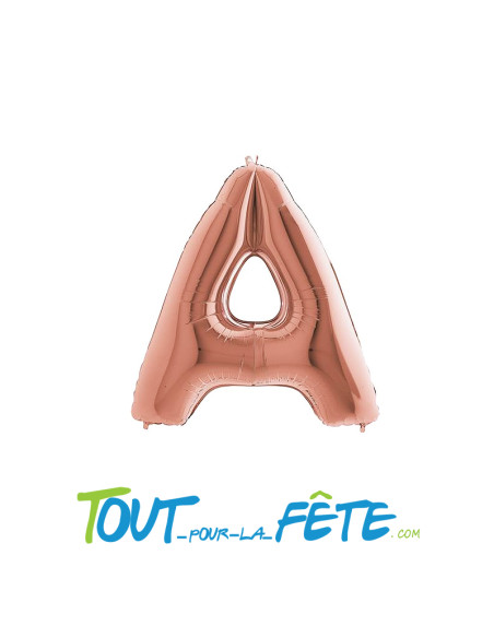Ballon lettre aluminium 102 cm ROSE GOLD Air / Hélium