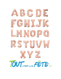 Ballon lettre aluminium 102 cm ROSE GOLD Air / Hélium