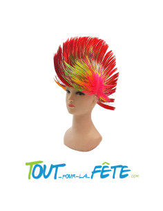 Perruque iroquois punk multicolore