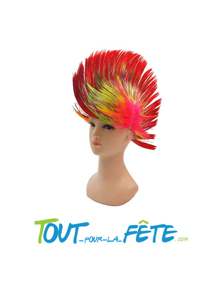Perruque iroquois punk multicolore